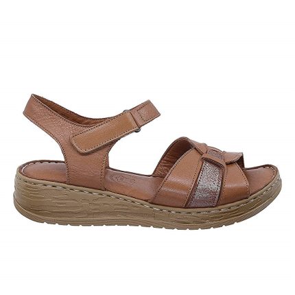 Boxer Γυναικεία Δερμάτινα Ανατομικά Πέδιλα 98259 10-019 Ταμπά