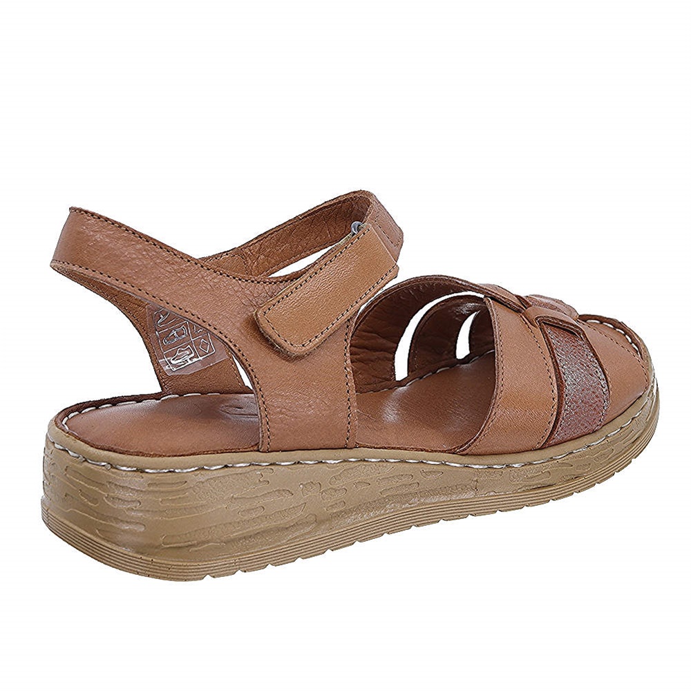 Boxer Γυναικεία Δερμάτινα Ανατομικά Πέδιλα 98259 10-019 Ταμπά