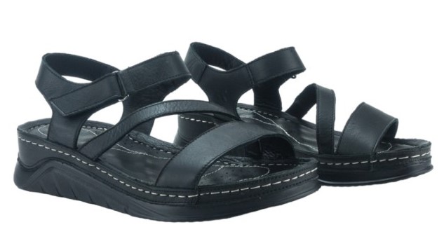 Boxer Γυναικεία Δερμάτινα Ανατομικά Πέδιλα 98301 10-011 Μαύρο
