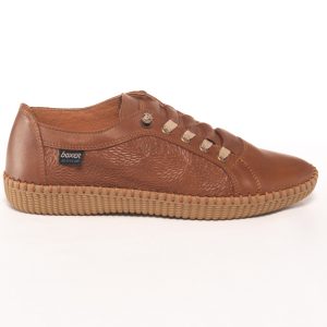 Boxer Γυναικεία μοκασίνια - loafers 56061 12-619 ταμπά δέρμα