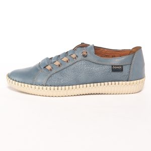 Boxer Γυναικεία μοκασίνια - loafers 56061 12-616  μπλέ δέρμα