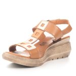Boxer Γυναικεία Δερμάτινη Πλατφόρμα 82668-17-019 Ταμπά