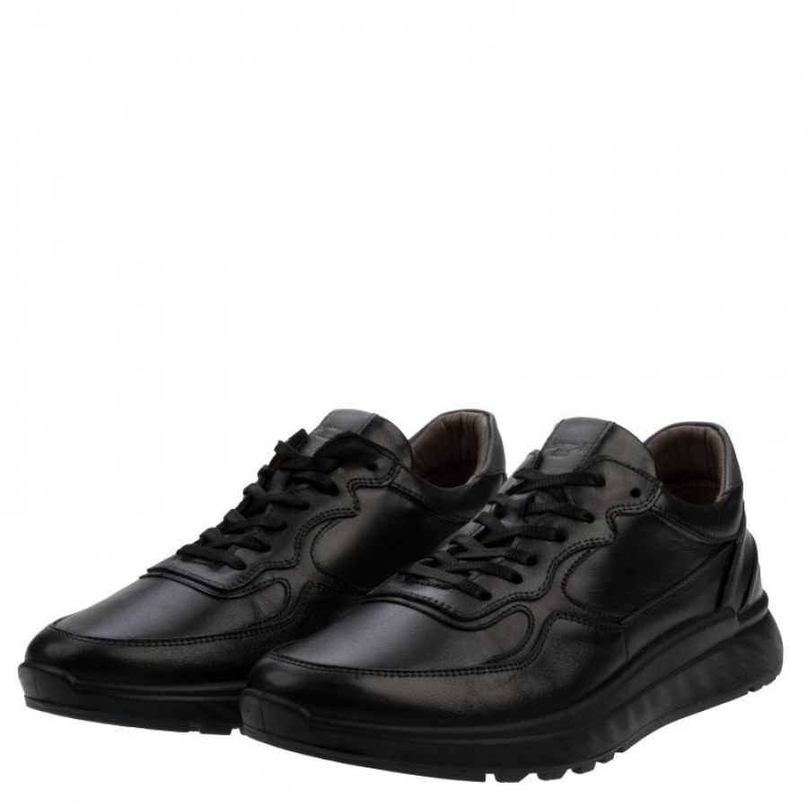 Boxer Aνδρικά Sneakers 19154-10-011 Mαύρο Δέρμα