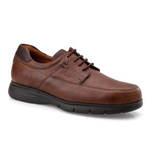 Boxer Ανδρικά δετά casual 21167 11-519 ταμπά δέρμα
