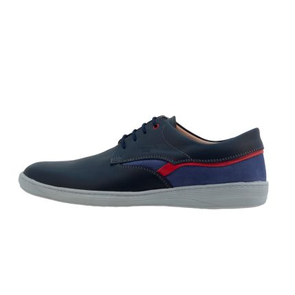 Boxer Ανδρικά παπούτσια casual δετά δερμάτινα 21114 Μπλέ