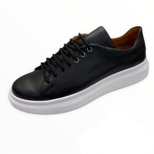 Boxer Ανδρικό Δερμάτινο Sneaker 21261 14-111 Μαύρο