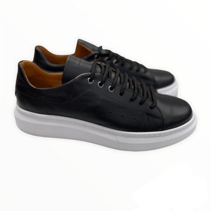 Boxer Ανδρικό Δερμάτινο Sneaker 21261 14-111 Μαύρο