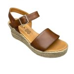 Boxer Γυναικείες Πλατφόρμες Εσπαντρίγιες 82691 10-219 Ταμπά Δέρμα
