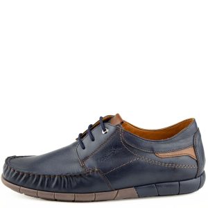 Boxer Ανδρικό Δερμάτινο Μοκασίνι 21314 15-016 Μπλε