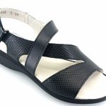 Boxer Γυναικεία Πέδιλα Δερμάτινα Comfort 58832 15-111 Μαύρο