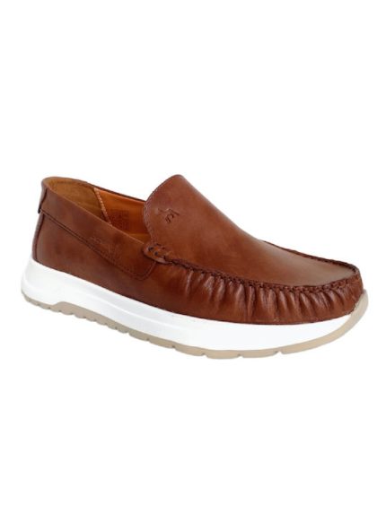 Boxer Ανδρικά Δερμάτινα Μοκασίνια 21330 15-019 Ταμπά