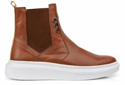 Boxer Γυναικεία Δερμάτινα Ανατομικά Μποτάκια 52944 14-319 Ταμπά