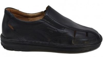 Boxer Ανδρικό Δερμάτινο Ανατομικό Πέδιλο 17197 14-111 Μαύρο