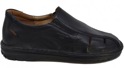 Boxer Ανδρικό Δερμάτινο Ανατομικό Πέδιλο 17197 14-111 Μαύρο