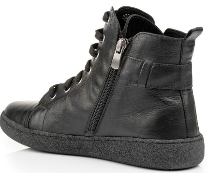 Boxer air Γυναικεία Δερμάτινα Μποτάκια Φλατ 98217 10-011-43 Μαύρο