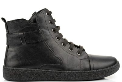 Boxer air Γυναικεία Δερμάτινα Μποτάκια Φλατ 98217 10-011-43 Μαύρο