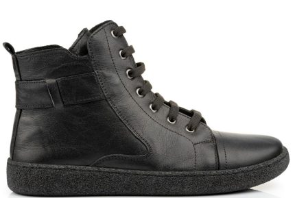 Boxer air Γυναικεία Δερμάτινα Μποτάκια Φλατ 98217 10-011-43 Μαύρο