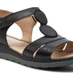 Caprice Γυναικεία Δερμάτινα Πέδιλα 9-28154-42 090 Μαύρο