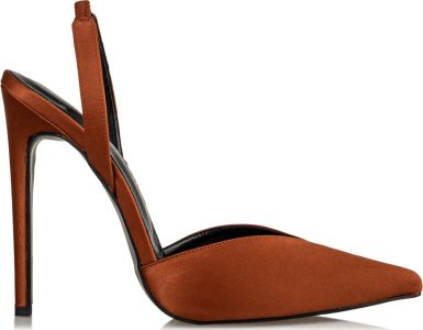 Envie Γυναικεία Satin Slingback Γόβα Ε02-14117-28 Καφέ