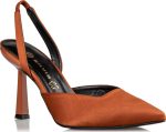 Envie Γυναικεία Satin Slingback Γόβα Ε02-14050 Καφε