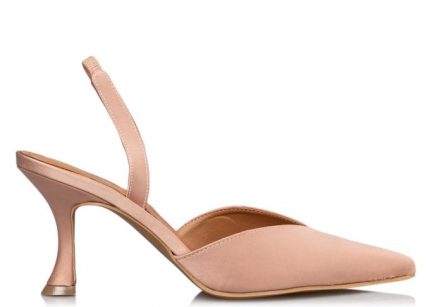 Envie Γυναικεία Satin Slingback Γόβα E02-17040-90 Νιουντ