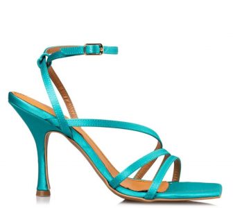 Envie Γυναικείο Πέδιλα Wraparound Satin E02-17050-65 Πετρόλ