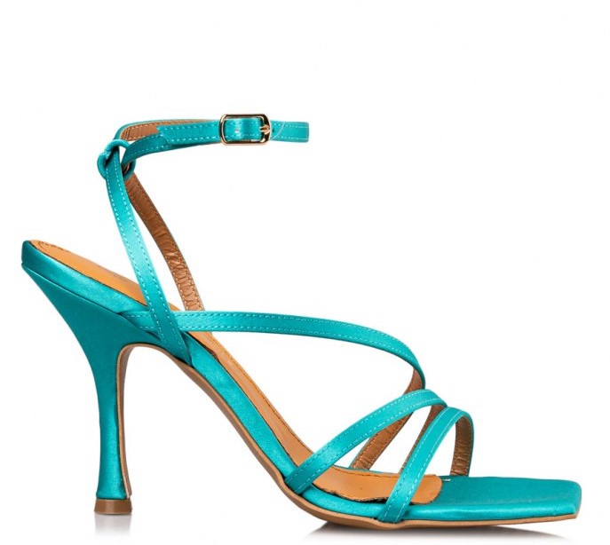 Envie Γυναικείο Πέδιλα Wraparound Satin E02-17050-65 Πετρόλ Envie Γυναικείο Πέδιλα Wraparound Satin E02-17050-65 Πετρόλ