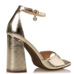 Envie Γυναικεία Πέδιλα BLOCK HEEL SANDALS E42-17159-59 Χρυσό