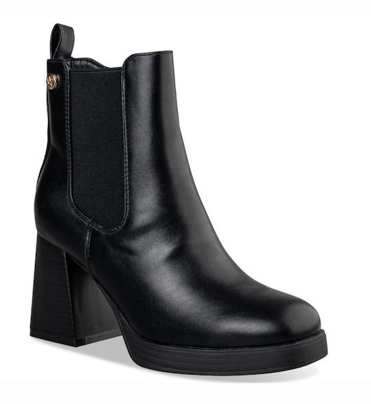 Envie Womens Block Heel Μποτάκια E23-20232-34 Μαύρο
