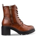 Envie Γυναικείο Μποτάκι Combat  V63-18152-26 Κάμελ