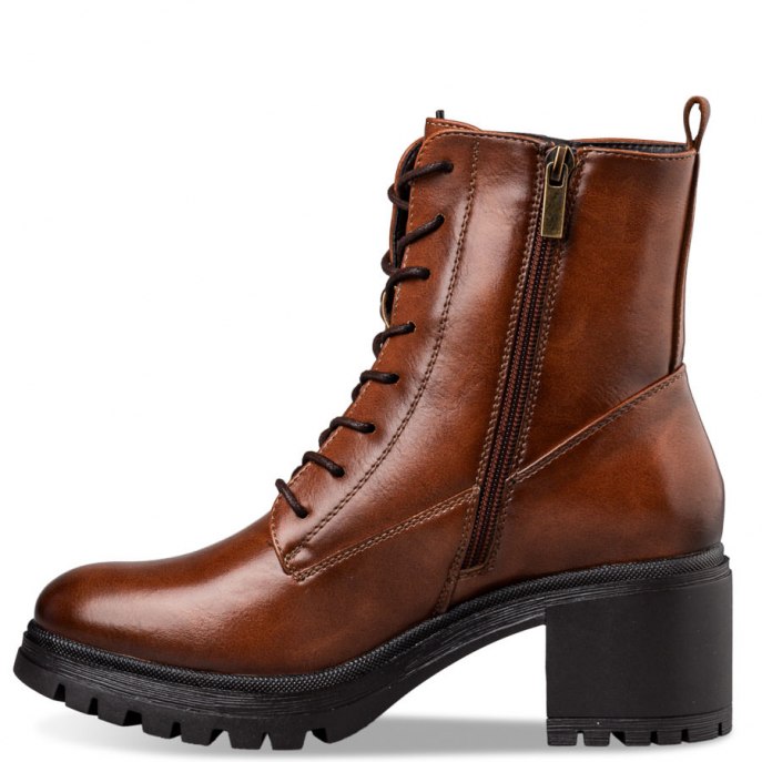 Envie Γυναικείο Μποτάκι Combat V63-18152-26 Κάμελ