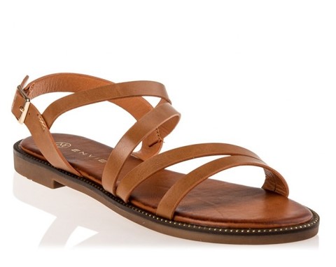 Envie Γυναικεία Φλατ Πέδιλα E96-17328-26 Κάμελ