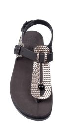 Fantasy Sandals Marlena Γυναικείο Ανατομικό Πέδιλο S9005 Μαύρο-Χρυσό