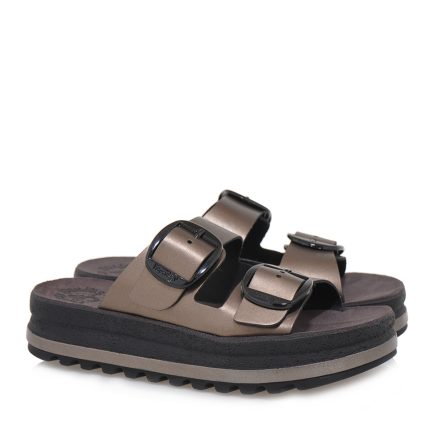Fantasy Sandals Γυναικεία Ανατομική Παντόφλα S113 Gogo Ανθρακί Περλέ