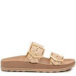 Fantasy Sandals Γυναικεία παντόφλα ανατομική  S331 Taylor rosegold lizard