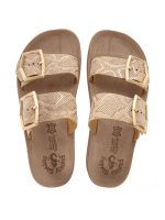 Fantasy Sandals Γυναικεία παντόφλα ανατομική S331 Taylor rosegold lizard