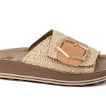 Fantasy Sandals Γυναικεία Ανατομική Παντόφλα Korina s335 Vanilla raffia