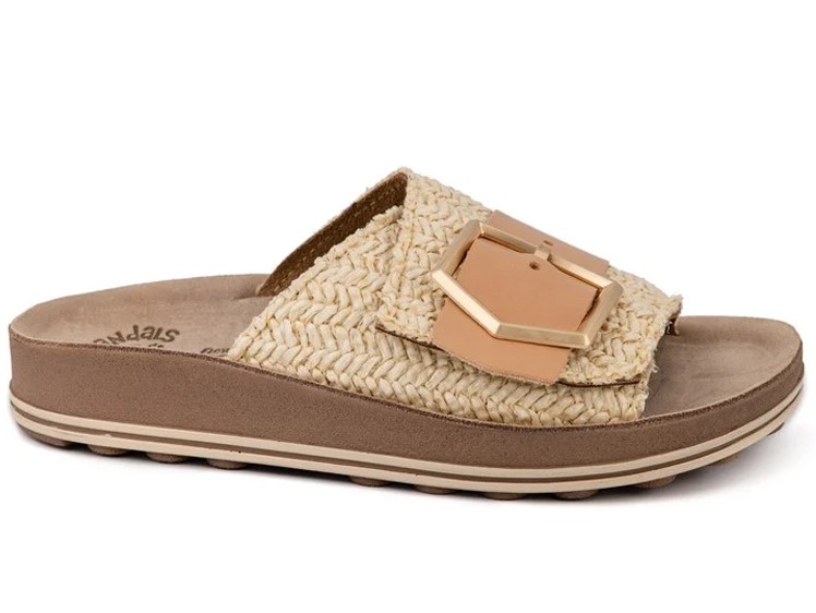 Fantasy Sandals Γυναικεία Ανατομική Παντόφλα Korina s335 Vanilla raffia Fantasy Sandals Γυναικεία Ανατομική Παντόφλα Korina s335 Vanilla raffia