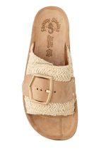 Fantasy Sandals Γυναικεία Ανατομική Παντόφλα Korina s335 Vanilla raffia