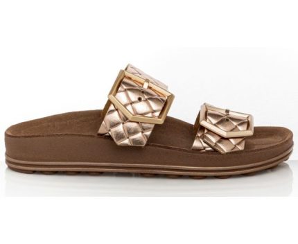 Fantasy Sandals Γυναικεία παντόφλα ανατομική  S331 Rosegold Softy
