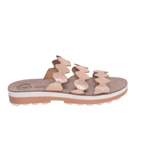 Fantasy sandals Γυναικεία παντόφλα ανατομική s9012 waves rosegold