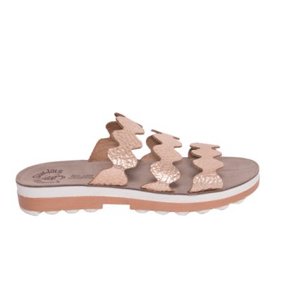 Fantasy sandals Γυναικεία παντόφλα ανατομική s9012 waves rosegold