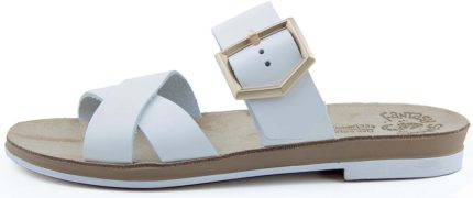 Fantasy Sandals Γυναικεία Ανατομική Παντόφλα S504 Elle Λευκό