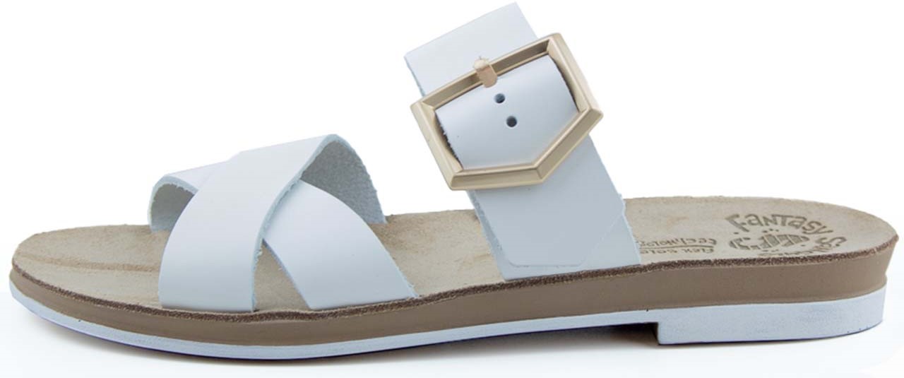 Fantasy Sandals Γυναικεία Ανατομική Παντόφλα S504 Elle Λευκό Fantasy Sandals Γυναικεία Ανατομική Παντόφλα S504 Elle Λευκό
