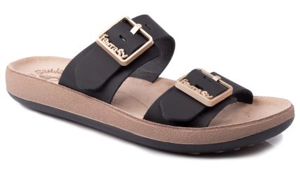 Fantasy Sandals Γυναικεία Ανατομική Παντόφλα S900 Tessa Μαύρο