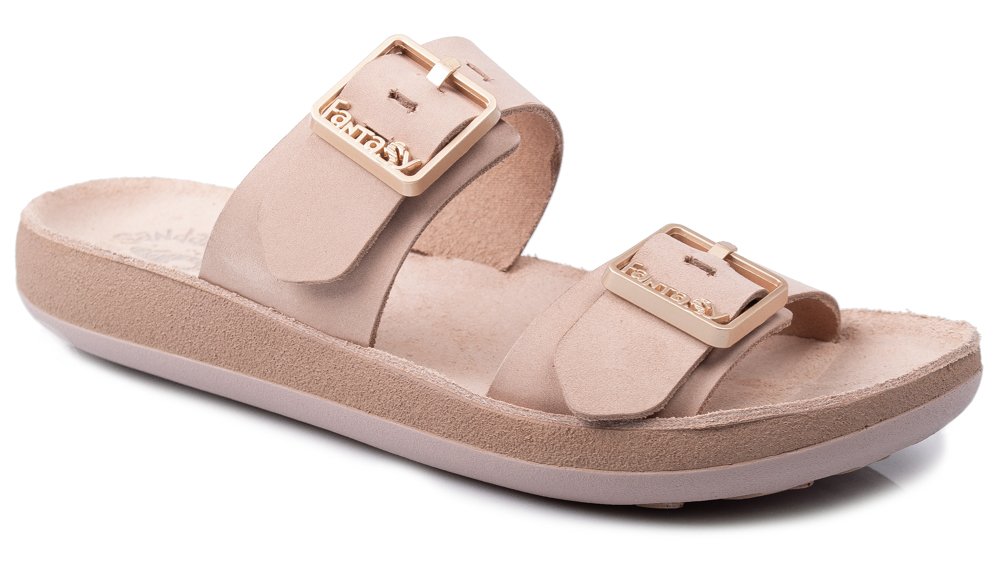 Fantasy Sandals Γυναικεία Ανατομική Παντόφλα S900 Tessa Μπεζ Fantasy Sandals Γυναικεία Ανατομική Παντόφλα S900 Tessa Μπεζ