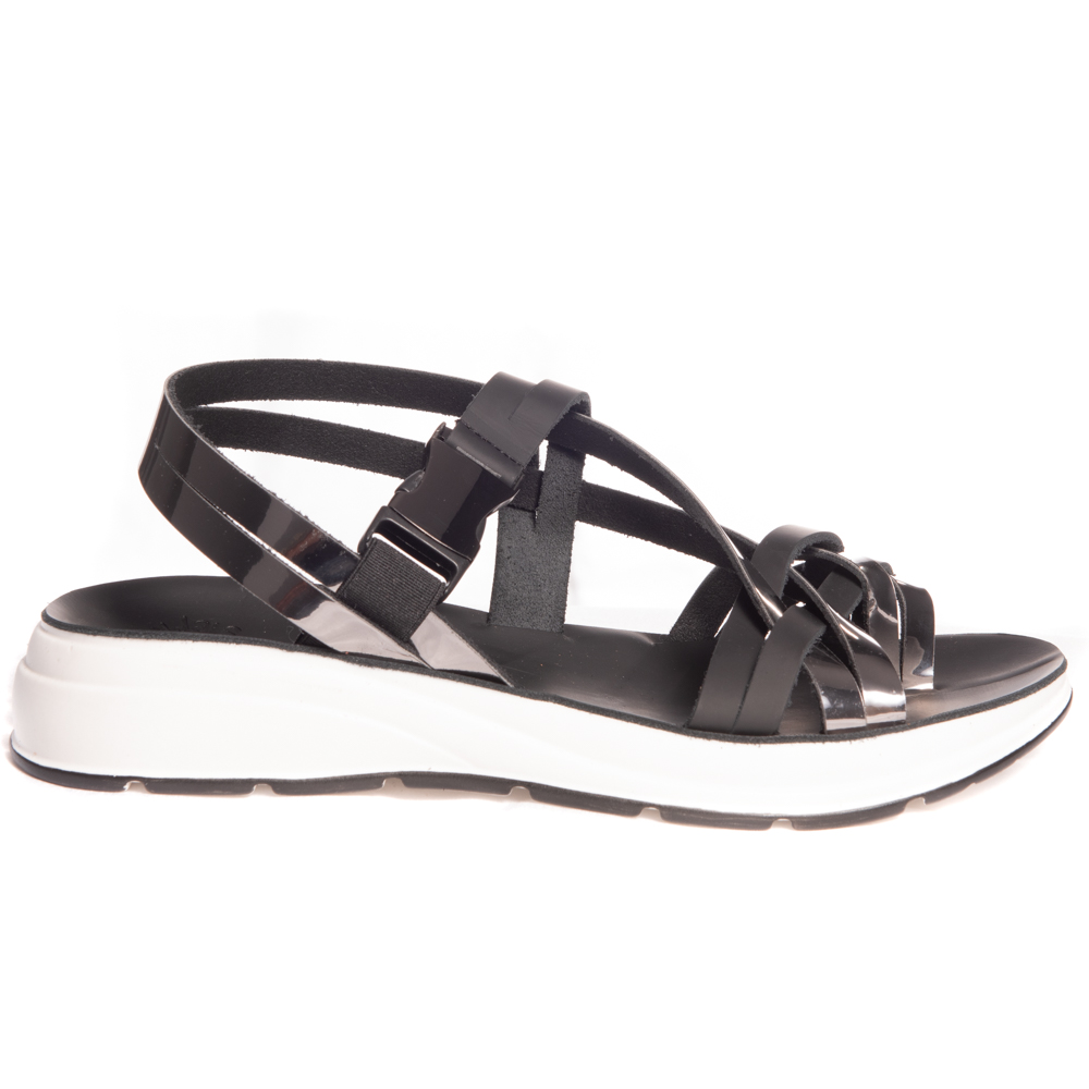 Fantasy Sandals Γυναικεία Ανατομικά πέδιλα S88 LANA Μαύρο/ Ατσαλί Fantasy Sandals Γυναικεία Ανατομικά πέδιλα S88 LANA Μαύρο/ Ατσαλί