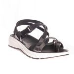 Fantasy Sandals Γυναικεία Ανατομικά πέδιλα S88 LANA Μαύρο/ Ατσαλί