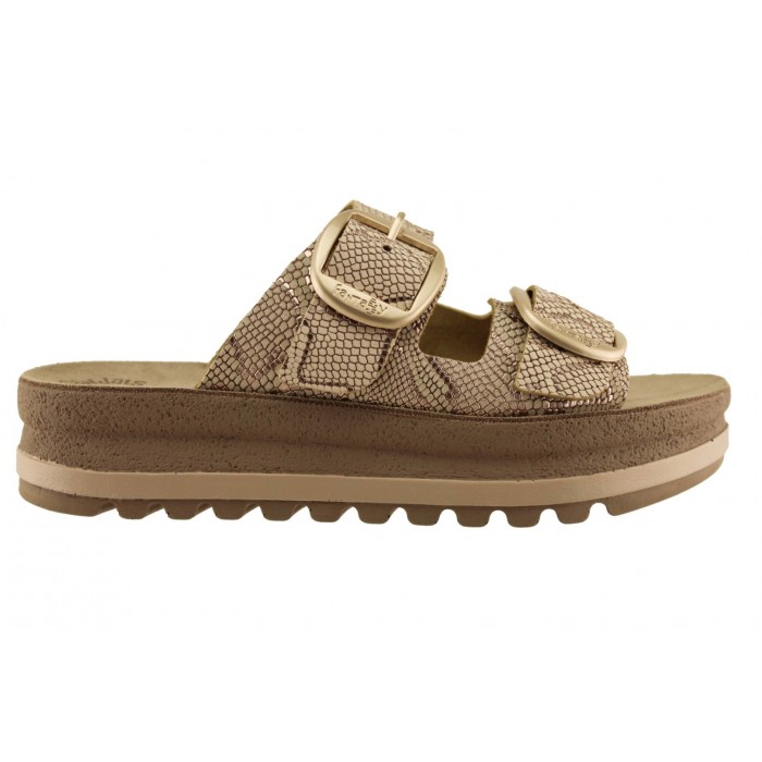 Fantasy Sandals Γυναικεία Ανατομική Παντόφλα S113 Gogo Ροζ-Χρυσό Fantasy Sandals Γυναικεία Ανατομική Παντόφλα S113 Gogo Ροζ-Χρυσό