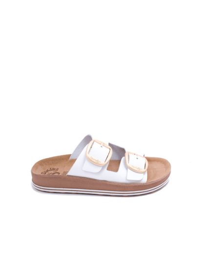 Fantasy Sandals Γυναικεία Ανατομική Παντόφλα S310 Despoina Λευκό
